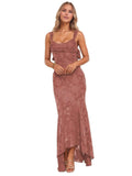 Jacquard Laces Prom Dress for Women Bridesmaid Dresses Bow Strapless Long Formal Wedding Party Gown
