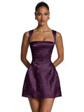Kingbridal Jacquard Satin Homecoming Dresses for Teens 2026 A-Line Short Prom Cocktail Dress