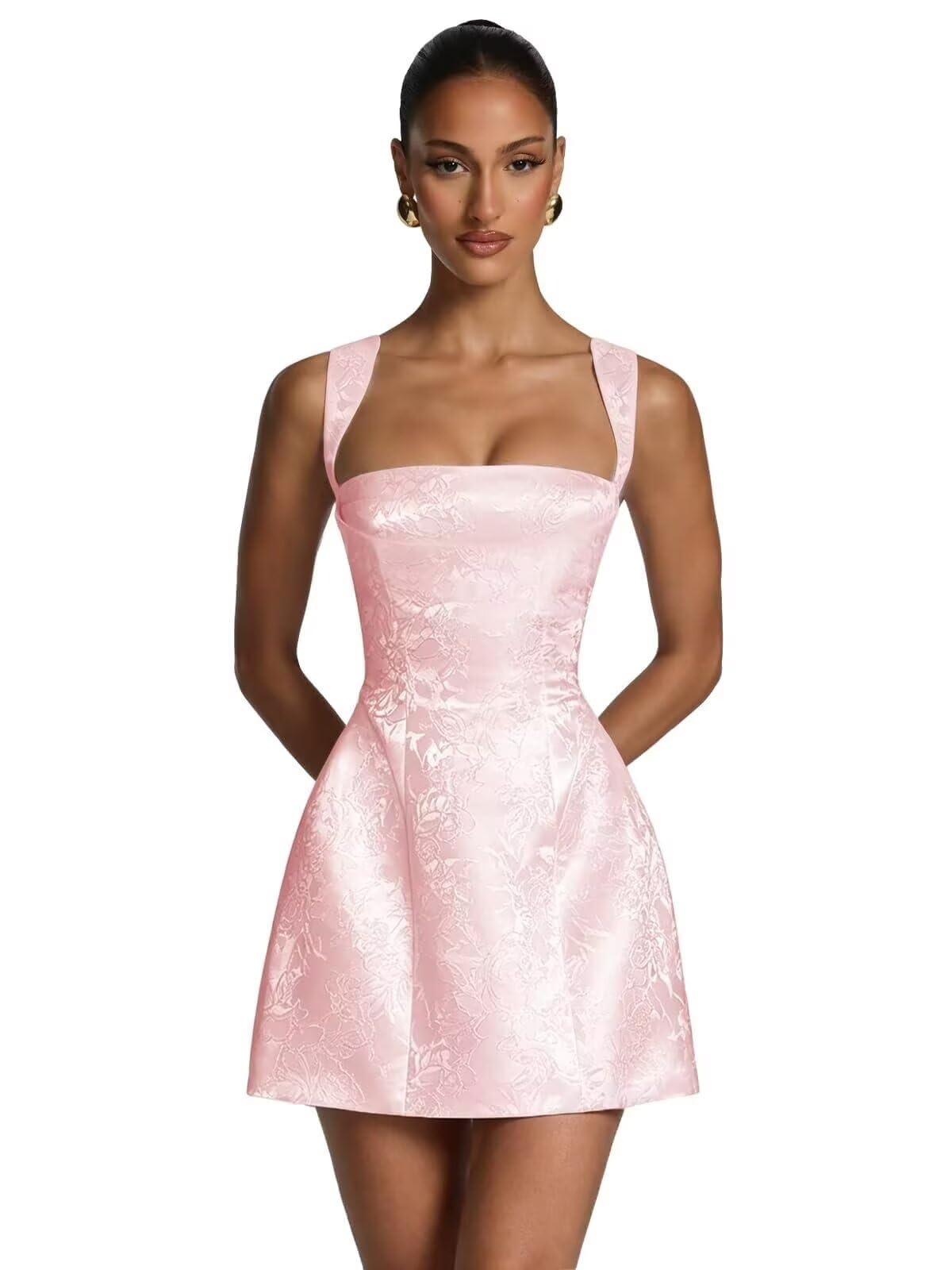 Kingbridal Jacquard Satin Homecoming Dresses for Teens 2026 A-Line Short Prom Cocktail Dress