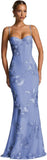 Spaghetti Straps Mermaid Prom Dress 2026 Floral Embroidery Long Corset Formal Evening Gowns