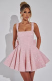 Sparkly Sequin Homecoming Dresses for Teens Short Prom Dress Square Neck Bow Formal Cocktail Gowns with Pockets