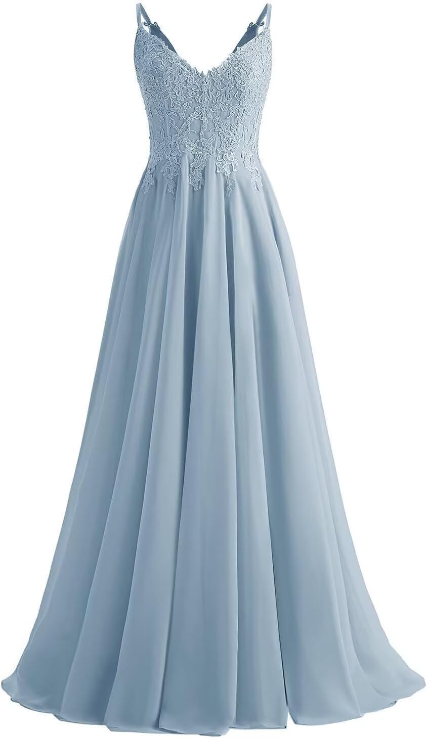 Lace Bridesmaid Dresses for Wedding with Slit Spaghetti Straps Chiffon Aline Formal Evening Party Gowns