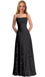 Lace Floral Junior Bridesmaid Dresses Long Spaghetti Strap Prom Dress for Teens Formal Gown Flower Girls Dress