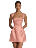 Kingbridal Jacquard Satin Homecoming Dresses for Teens 2026 A-Line Short Prom Cocktail Dress