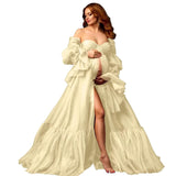 Tulle Maternity Dresses for Photoshoot Long Puffy Bridal Lingeria Robe Pregnancy Gowns Bathgown BabyShower Dress