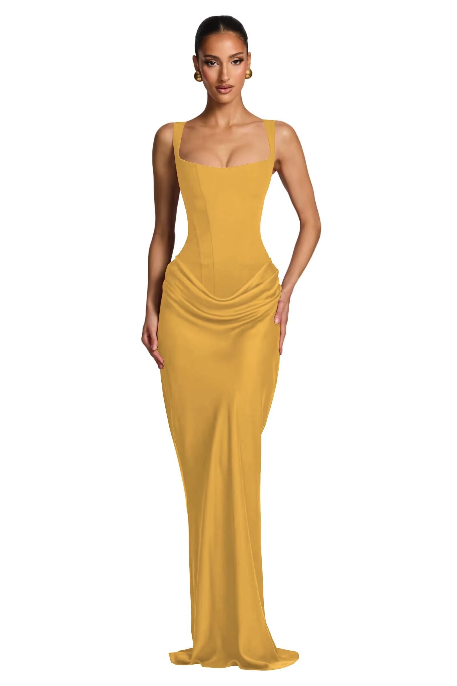 Mermaid Satin Prom Dresses for Women 2026 Spaghetti Strap Formal Dress Ruched Corset Evening Party Gowns