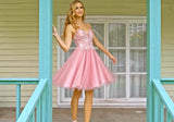 Sparkly Tulle Homecoming Dresses Short Lace Prom Dresses for Teens Mini Cocktail Dress