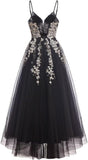 Tulle Prom Dresses 2027 Puffy Ball Gown for Women Formal V Neck Lace Appliques Evening Gown with Slit Long Homecoming Dress