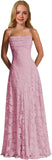 Lace Floral Junior Bridesmaid Dresses Long Spaghetti Strap Prom Dress for Teens Formal Gown Flower Girls Dress