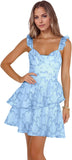 Jacquard Ruffles Homecoming Dresses for Teens Tight Short Prom Gowns Mini Formal Cocktail Party Dress