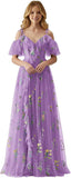 Fairy Tulle Junior Bridesmaid Dresses for Teen Girls Long Flower Embroidery Formal Prom Flower Girl Dress Gown with Slit