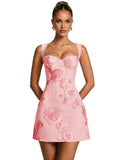 Floral Tulle Homecoming Dresses 2026 Corset A Line Mini Graduation Dress Short Cocktail Party Gown