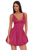 V Neck Satin Homecoming Dresses for Teens 2027 Short Prom Dress A-Line Backless Cocktail Party Gowns with Pockets