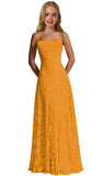 Lace Floral Junior Bridesmaid Dresses Long Spaghetti Strap Prom Dress for Teens Formal Gown Flower Girls Dress