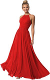 Women's Halter Bridesmaid Dresses Long Chiffon Formal Dresses Evening Party Dress 2026
