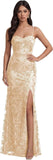 Mermaid Sequin Lace Prom Dresses Long for Women 2026 Spaghetti Straps Corset Formal Evening Party Gown with Slit
