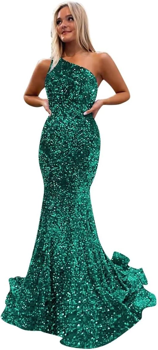 Women's Strapless Sequin Prom Dresses with Train Criss-Cross Mermaid Long Formal Evening Gowns