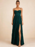 Long Floral Dress for Women Wedding Guest Dress Formal Pleated Prom Dresses 2027