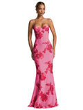 Spaghetti Straps Mermaid Prom Dress 2026 Floral Embroidery Long Corset Formal Evening Gowns