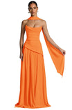 Kingbridal Strapless Bridesmaid Dresses with Scarf 2026 Long A-line Prom Formal Dress