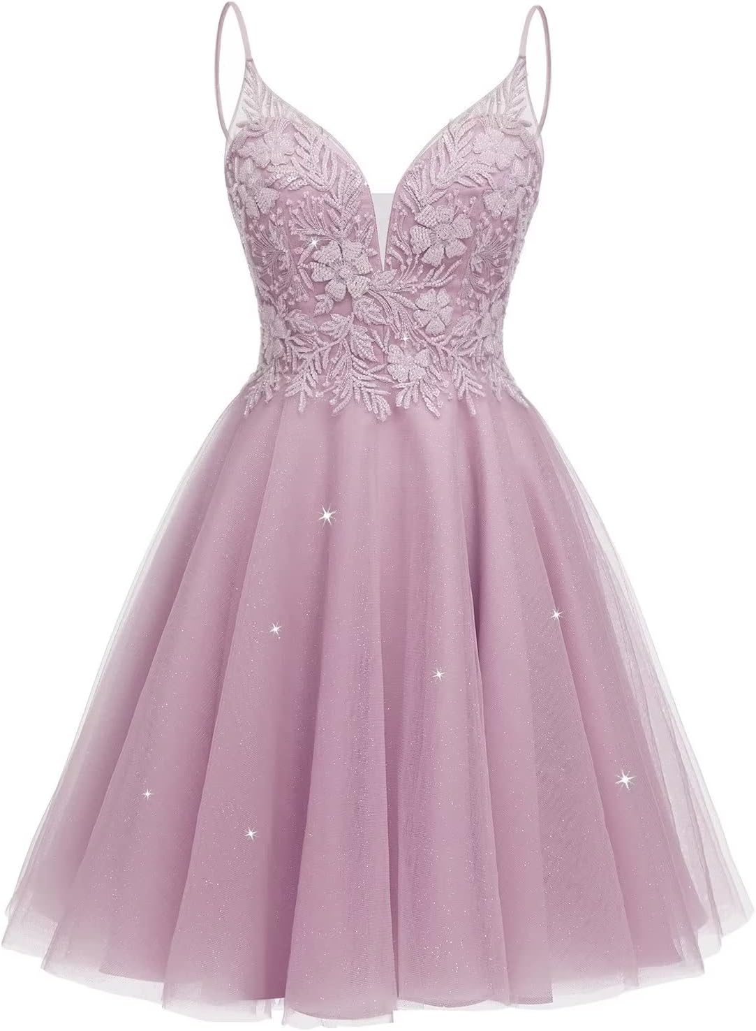 Sparkly Tulle Homecoming Dresses Short Lace Prom Dresses for Teens Mini Cocktail Dress