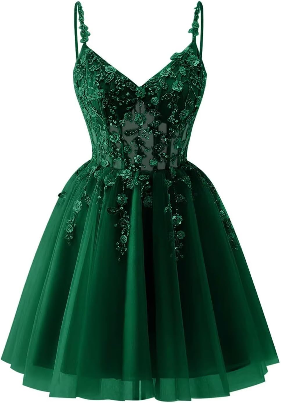 Lace Applique Tulle Homecoming Dresses for Teens Sparkly 3D Flower Short Prom Dress Sequin Quinceanera DAMA Dress
