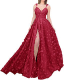 Sparkly Prom Dresses for Teens 2027 3D Butterfly Tulle Spaghetti Straps Long Slit Backless Party Gowns