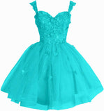 Off Shoulder Glitter Tulle Homecoming Dresses for Teens 3D Butterfly Short Prom Dress Sequin Quinceanera Dresses