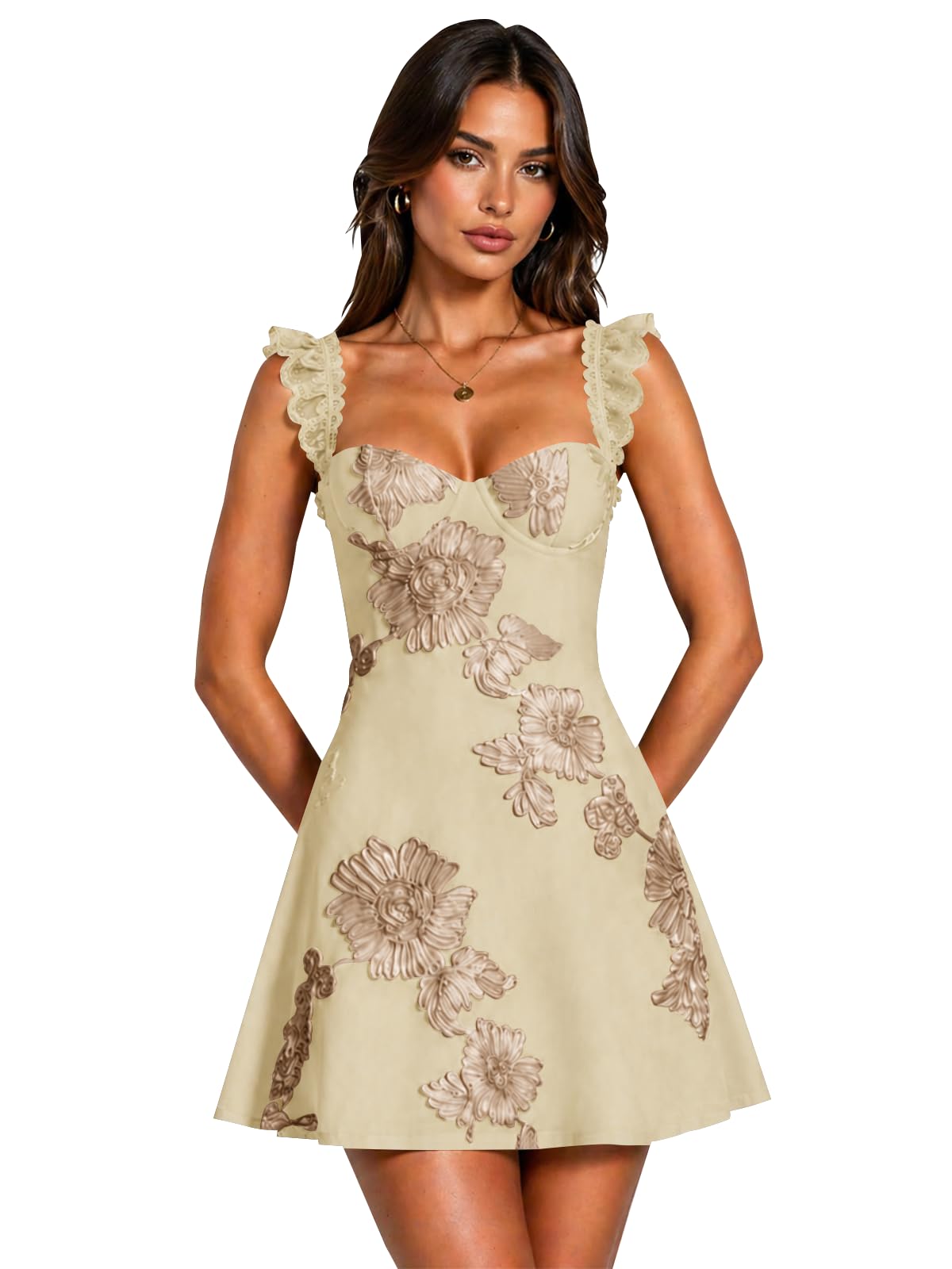 Floral Homecoming Dresses for Teens Short Princess A Line Mini Prom Cocktail Party Gowns
