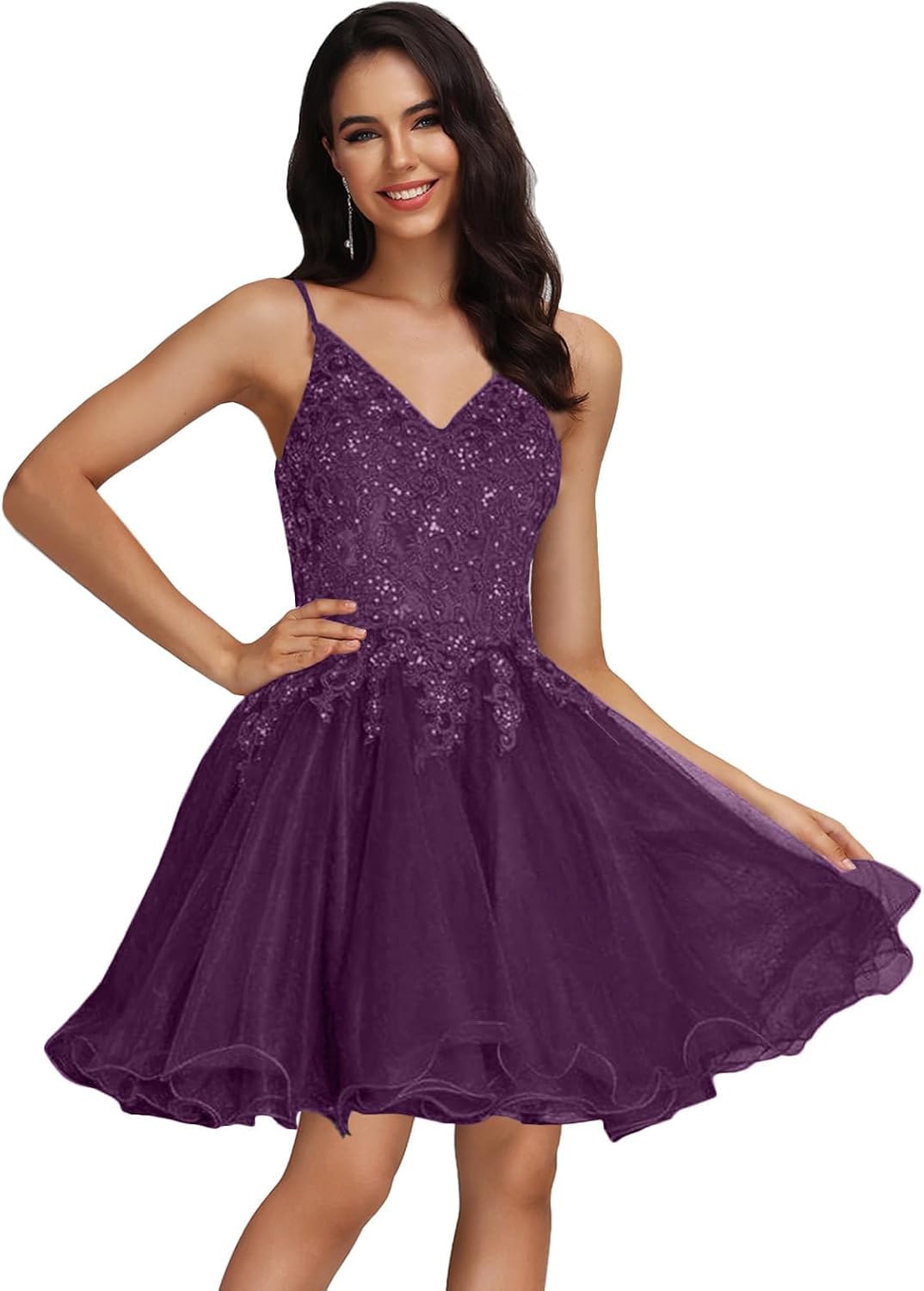 Tulle Homecoming Dresses Teens Lace Beaded Party Dress Juniors Short Prom Dresses