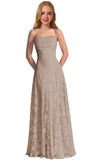 Lace Floral Junior Bridesmaid Dresses Long Spaghetti Strap Prom Dress for Teens Formal Gown Flower Girls Dress