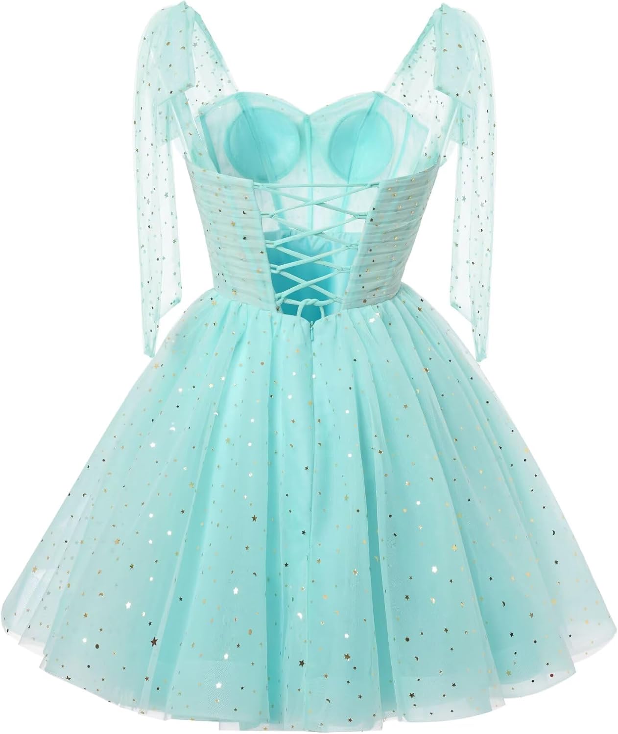 Sparkly Strarry Tulle Homecoming Dresses for Teens 2027 A Line Short Cocktail Party Gowns