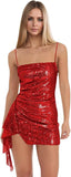 Spaghetti Straps Sequin Homecoming Dresses for Teens 2027 Sparkly Tight Short Prom Cocktail Party Gowns