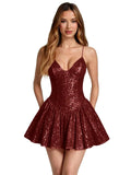 Kingbridal Spaghetti Straps Sequin Homecoming Dresses for Teens 2026 Short Prom Cocktail Dress