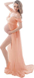 Maternity Lace Dress for Photoshoot Off Shoulder Gown Pregnancy Dresses for Photography Gowns