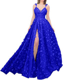 Sparkly Prom Dresses for Teens 2027 3D Butterfly Tulle Spaghetti Straps Long Slit Backless Party Gowns