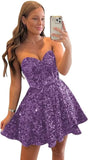 Sequin Short Homecoming Dresses for Teens Sparkly A Line Prom Dress Tight Cocktail Dresses Evening Gown with Pocket