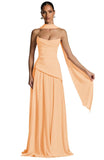 Kingbridal Strapless Bridesmaid Dresses with Scarf 2026 Long A-line Prom Formal Dress