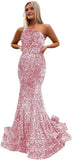 Women's Strapless Sequin Prom Dresses with Train Criss-Cross Mermaid Long Formal Evening Gowns