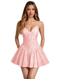 Kingbridal Spaghetti Straps Sequin Homecoming Dresses for Teens 2026 Short Prom Cocktail Dress
