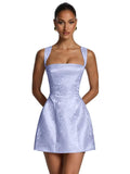 Kingbridal Jacquard Satin Homecoming Dresses for Teens 2026 A-Line Short Prom Cocktail Dress