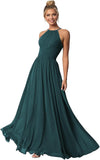 Women's Halter Bridesmaid Dresses Long Chiffon Formal Dresses Evening Party Dress 2026