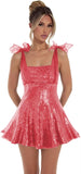 Spaghetti Straps Sequin Homecoming Dresses for Teens Short Prom Dress Sparkly A-Line Cocktail Party Gowns
