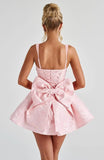 Jacquard Satin Homecoming Dresses for Teens Spaghetti Straps Short Prom Dress A-line Cocktail Party Gowns with Bow
