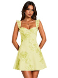 Floral Homecoming Dresses for Teens Short Princess A Line Mini Prom Cocktail Party Gowns