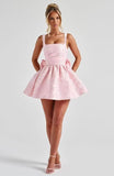 Satin Jacquard Homecoming Dress with Bow Short A-Line Mini Prom Cocktail Party Gown