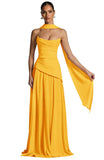 Kingbridal Strapless Bridesmaid Dresses with Scarf 2026 Long A-line Prom Formal Dress