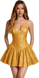 Kingbridal Spaghetti Straps Sequin Homecoming Dresses for Teens 2026 Short Prom Cocktail Dress