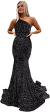 Women's Strapless Sequin Prom Dresses with Train Criss-Cross Mermaid Long Formal Evening Gowns