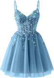 Lace Applique Tulle Homecoming Dresses for Teens Sparkly 3D Flower Short Prom Dress Sequin Quinceanera DAMA Dress